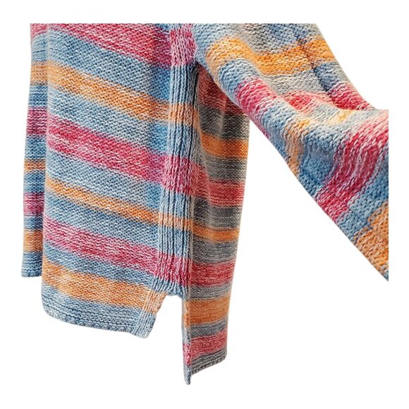 J. Jill SZ XL Women's Cotton/Linen Blend Colorful Striped Knit Sweater - Picture 5 of 11
